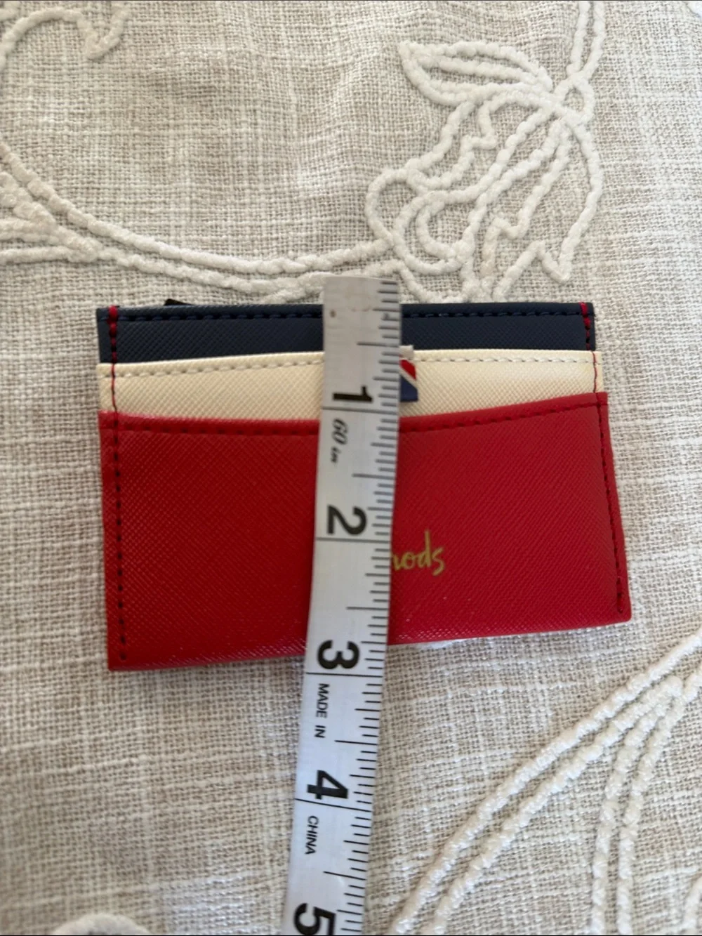 Harrods EC Union Jack Stratford Tricolor Card Holder Unisex